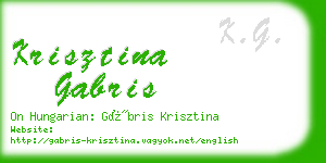 krisztina gabris business card